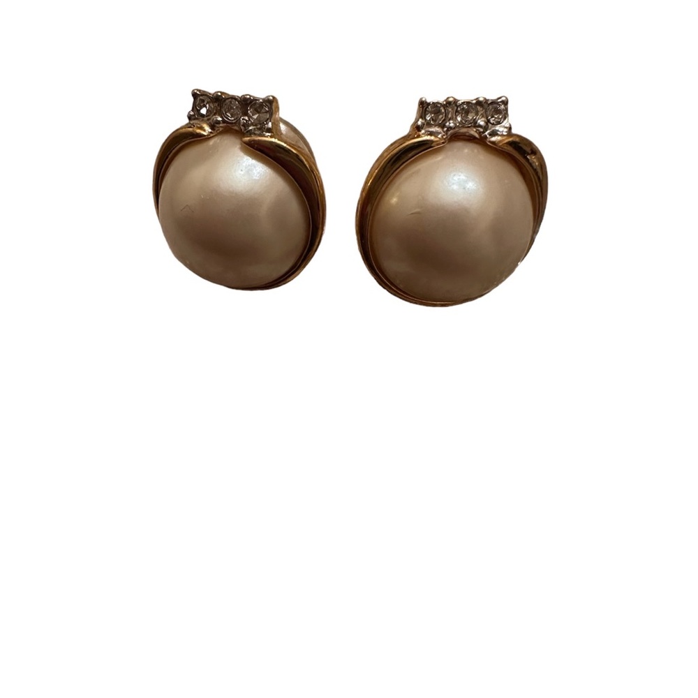 Faux pearl earrings